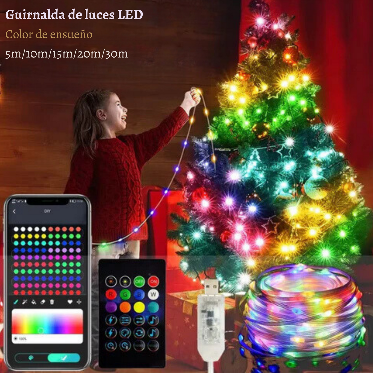 Luces de navidad inteligente